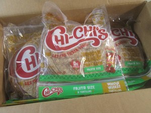 (EC2) 12 Packages of 8-Count Chi-Chis Whole Wheat Tortillas Fajita Size Past Date - Still Soft
