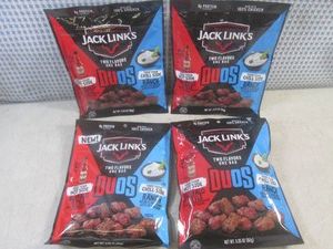 (B-2) 4 Bags of Jack Links Duos Buffalo Style  Ranch Chicken Meat Snack Past Date