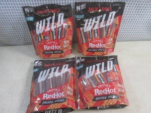(B-1) 4 Bags of Jack Links Wild Franks Red Hot Chicken Sticks 14 Sticks per Bag Past Date