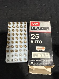 CCI Blazer .25 Auto Ammunition