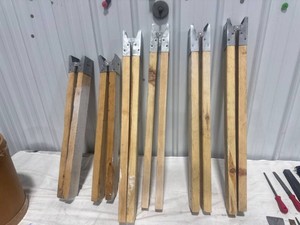 6 Wooden Sawhorse Legs with Brackets