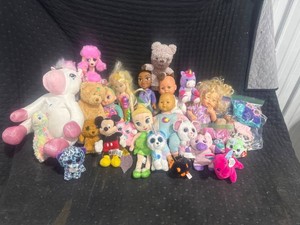 Assorted Plush Toys and Dolls Lot