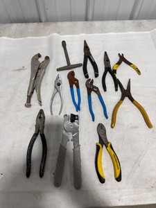 Assorted Pliers & Hand Tools