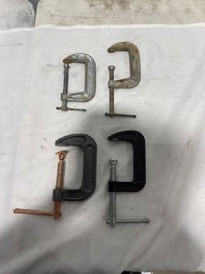 Lot of 4 Metal C-Clamps