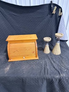 Bread Box & Candle Holders