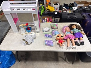 Doll Bunk Bed, Dolls & Accessories Lot