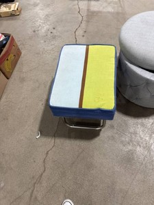 Multi-Colored Upholstered Ottoman