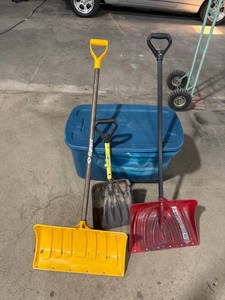 Snow Shovels & Storage Bin