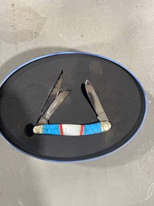 Schrade Inlaid Pocket Knife with Tin