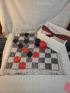 Jumbo checkers rug game