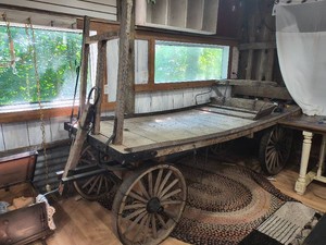 Antique Wooden Railroad Baggage cart-Large