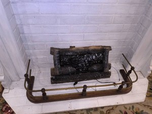 Vintage wooden fireplace mantle