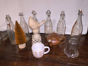 Vintage Clear Glass Bottles