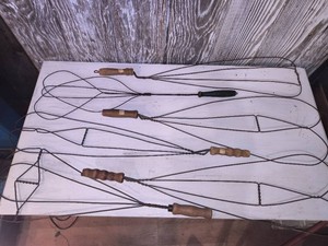 Antique & Vintage Twisted-wire Carpet and Rug Beaters - Lot of 6
