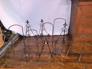 Vintage Wrought Iron and Metal Display Easels - 11 pieces