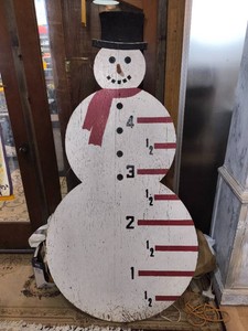 Vintage outdoor snowfall measuring Snowman-6ft
