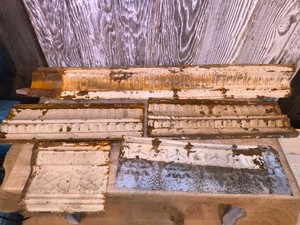 ANTIQUE pressed architectural metal pieces - Multiple pieces