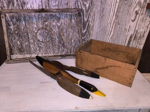 Vintage Wooden Duck-Vintage Box-Wooden Net Catcher -Lot of 3