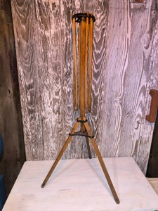 Antique umbrella style wooden clothes drying rack