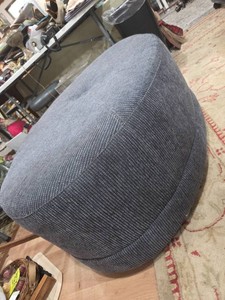 Woven Oval Pouf Ottoman