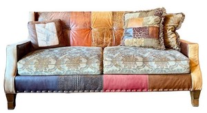 Leather Patchwork Sofa - Paul Roberts Patches Collection