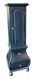 LR - Decorative Storage Cabinet Stand - Black Finish