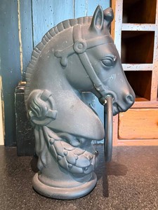 Ceramic Horse Head Statue - 14 in Tall