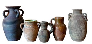 Rustic-Style Decorative Pottery Vessels (Lot of 5)