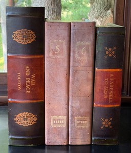 Faux Book Storage Boxes - War and Peace, Byron & a Farewell to Arms