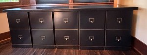 Ten-Drawer File Cabinet - Office Credenza 82 in W X 20.5 in D X 28 in H