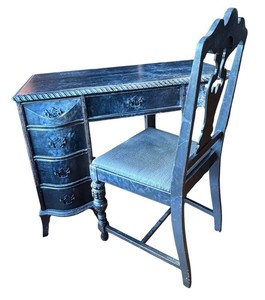 Vanity Desk & Chair - Ornate Dressing Table Set