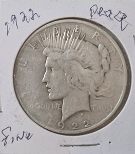 1922 Silver Peace Dollar - Fine