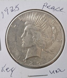 1925 Silver Peace Dollar - Key- Unc.