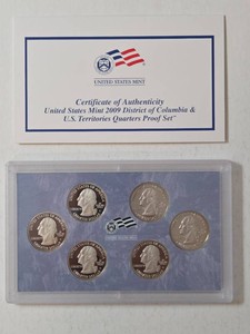 2009 US Mint - DC & US Territories Quarters Proof Set - (DC,Puerto Rico,Guam,American Samoa, US Virgin Islands, Northern Mariana Island)