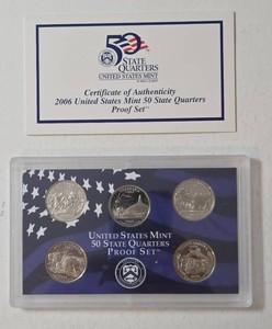 2006 US Mint - 50 State Quarter Proof Set - (Nevada,Nebraska,Colorado,North Dakota,South Dakota)