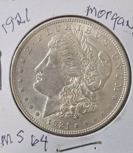 1921 Silver Morgan Dollar - MS64