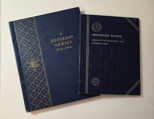 Jefferson Nickels 1938-1964 and Jefferson Nickel Collection Starting 1962.  Both books are incomplete