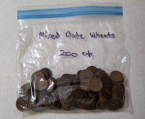 Mixed Date Wheat Pennies - 200 count - 1 pound