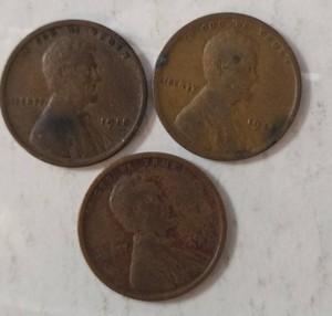 1918P, 1918D, 1918S Wheat Pennies