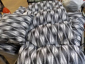 BlackWhite Patio Cushions