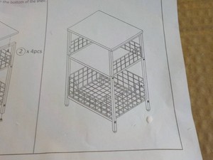 Metal and Wood Storage Stand