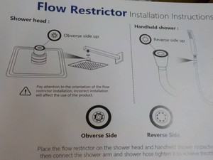 Flow Restrictor Shower Head