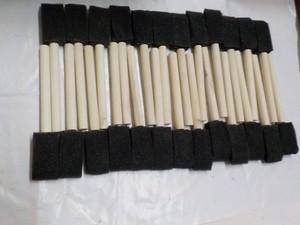 25 Sponge 1 Craft and Paint Brushes
