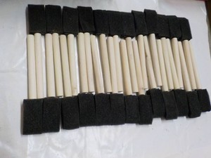 25 Sponge 1 Craft and Paint Brushes