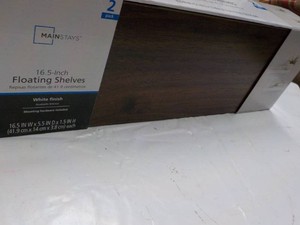 Mainstays 2 pack 16.5 Wood Floating Shelves
