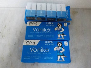 12 Voniko 9V Alkaline Batteries