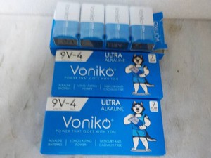 12 Voniko 9V Alkaline Batteries