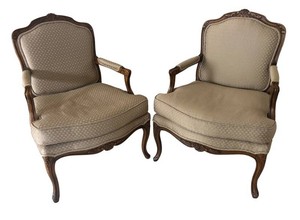 LR - Vintage French Louis XV Style Bergres Armchairs