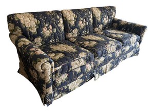 LR - Vintage Loeblein Creations Floral Upholstered Sofa  Couch