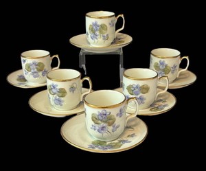 LR - Vintage Demitasse Cups & Saucers (Lot of 6)